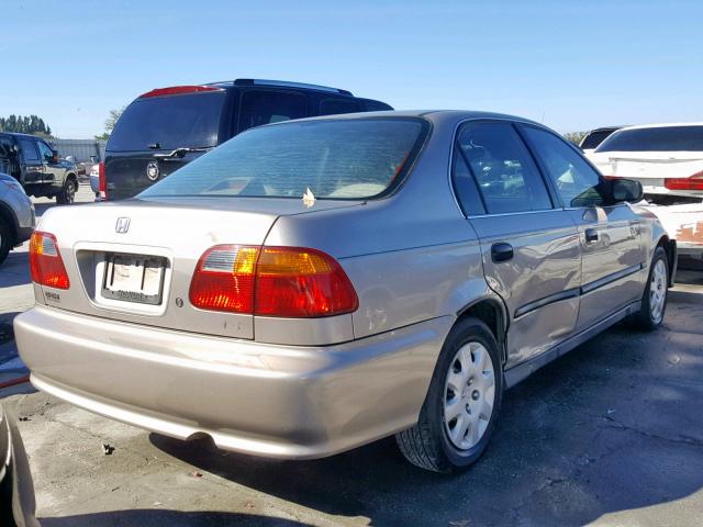 1HGEJ6674YL026137 - 2000 HONDA CIVIC LX TAN photo 4