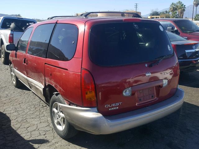 4N2XN11T8YD835053 - 2000 NISSAN QUEST SE RED photo 3