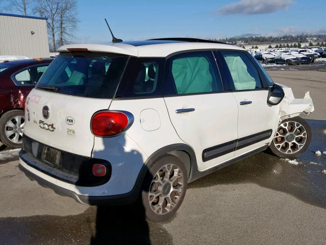 ZFBCFADHXEZ006539 - 2014 FIAT 500L TREKK WHITE photo 4