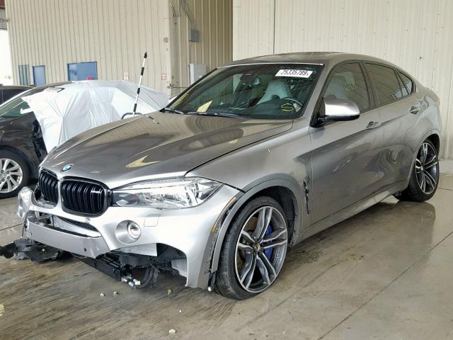 5YMKW8C55H0R43940 - 2017 BMW X6 M CHARCOAL photo 2