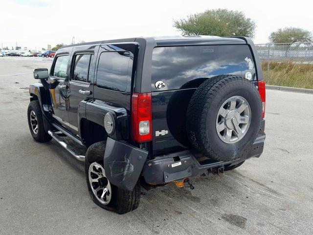 5GTEN13E798107686 - 2009 HUMMER H3 BLACK photo 3