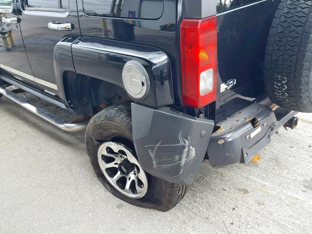 5GTEN13E798107686 - 2009 HUMMER H3 BLACK photo 9