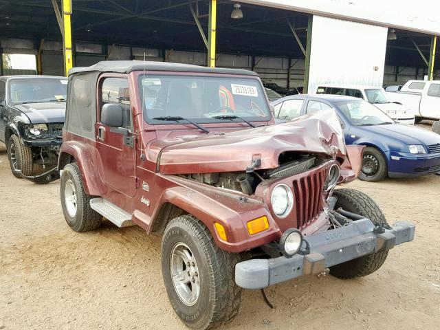 1J4FA59S44P732695 - 2004 JEEP WRANGLER / MAROON photo 1