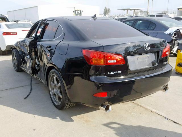 JTHBE262975015316 - 2007 LEXUS IS 350 BLACK photo 3