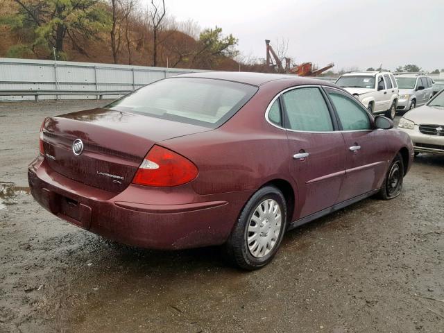 2G4WC552671104169 - 2007 BUICK LACROSSE C BURGUNDY photo 4