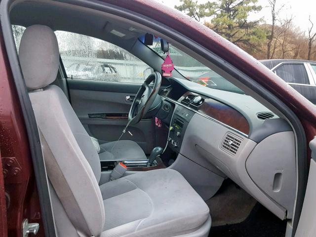 2G4WC552671104169 - 2007 BUICK LACROSSE C BURGUNDY photo 5