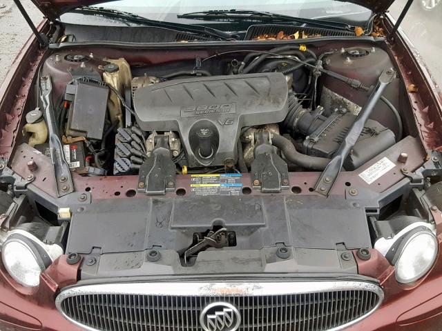 2G4WC552671104169 - 2007 BUICK LACROSSE C BURGUNDY photo 7