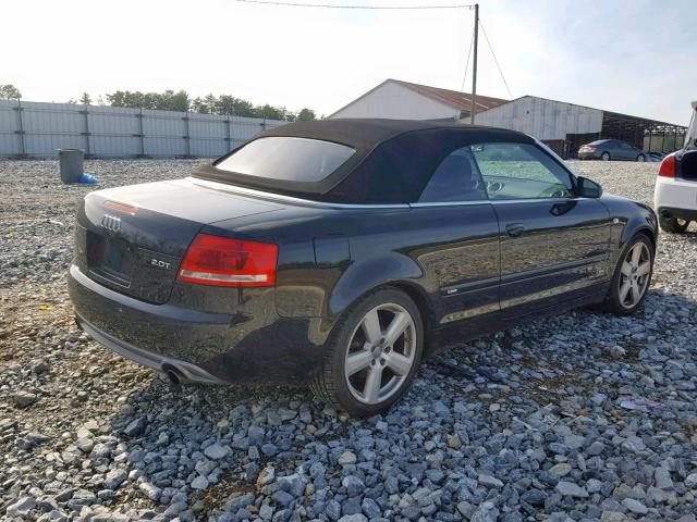 WAUAF48H29K011035 - 2009 AUDI A4 2.0T CA BLACK photo 4