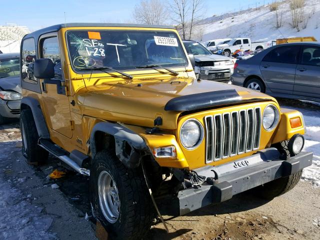 1J4FA49SX3P308074 - 2003 JEEP WRANGLER / YELLOW photo 1