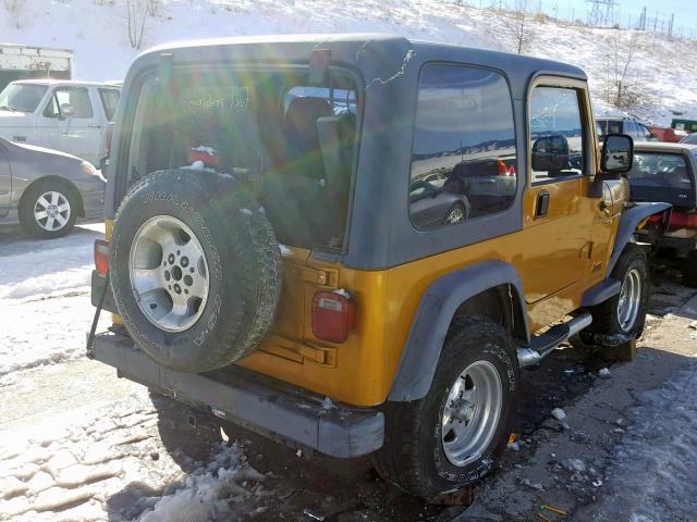 1J4FA49SX3P308074 - 2003 JEEP WRANGLER / YELLOW photo 4