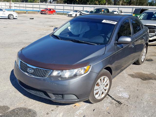 KNAFU4A23D5705371 - 2013 KIA FORTE EX GRAY photo 2