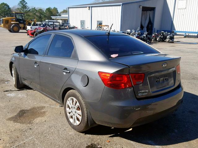 KNAFU4A23D5705371 - 2013 KIA FORTE EX GRAY photo 3