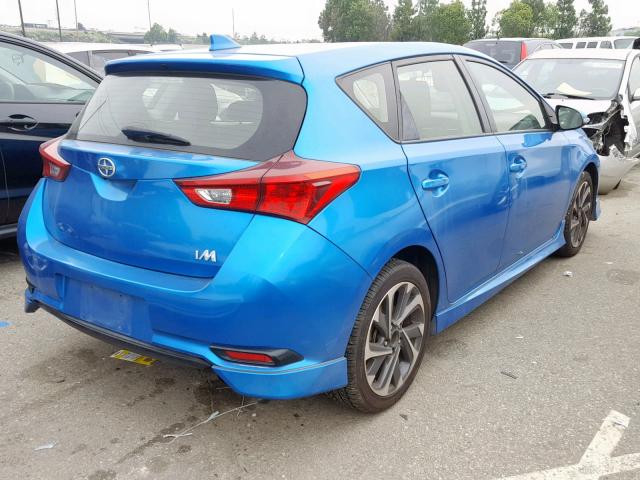 JTNKARJE8GJ503554 - 2016 TOYOTA SCION IM BLUE photo 4