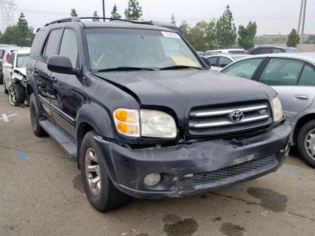 5TDZT38A32S076342 - 2002 TOYOTA SEQUOIA LI BLACK photo 1