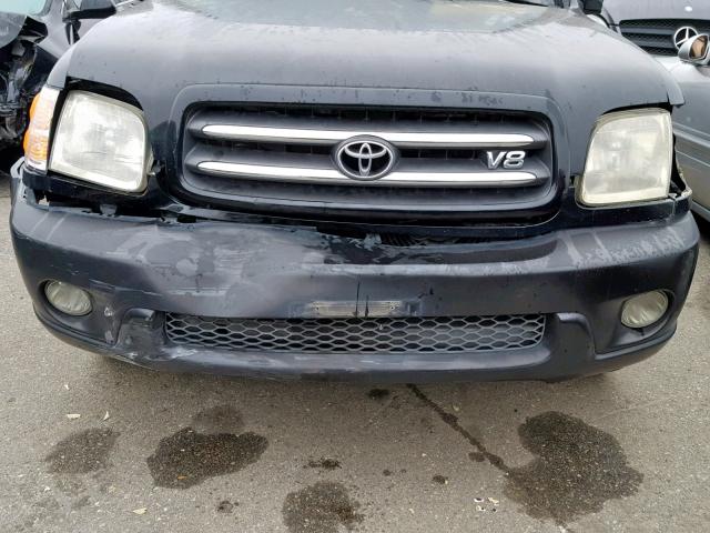 5TDZT38A32S076342 - 2002 TOYOTA SEQUOIA LI BLACK photo 9