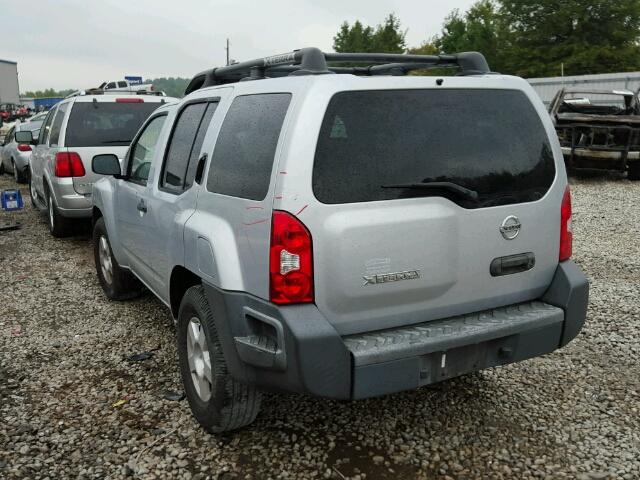 5N1AN08U27C514160 - 2007 NISSAN XTERRA 4.0 SILVER photo 3