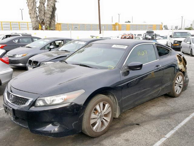 1HGCS12349A025156 - 2009 HONDA ACCORD LX BLACK photo 2