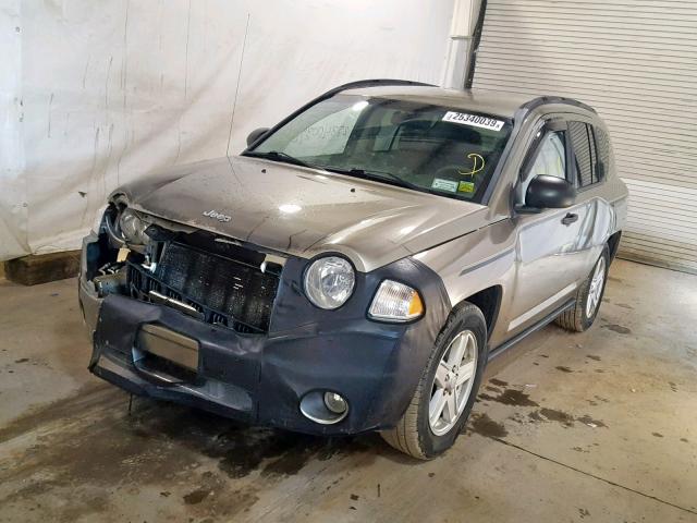 1J8FF47W47D429454 - 2007 JEEP COMPASS TAN photo 2