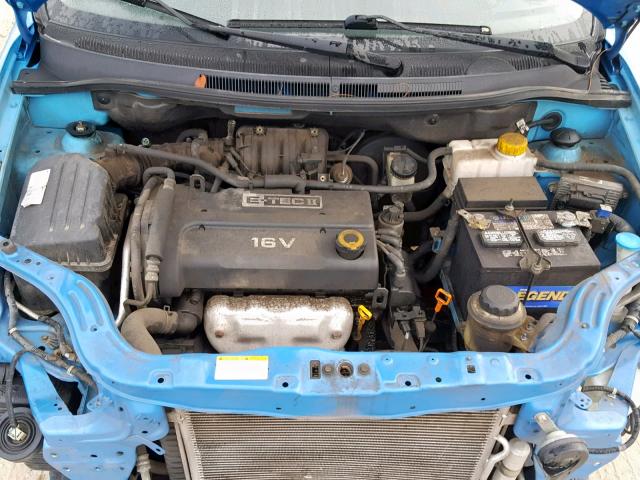 KL1TD56617B143152 - 2007 CHEVROLET AVEO BASE Көк фото 7