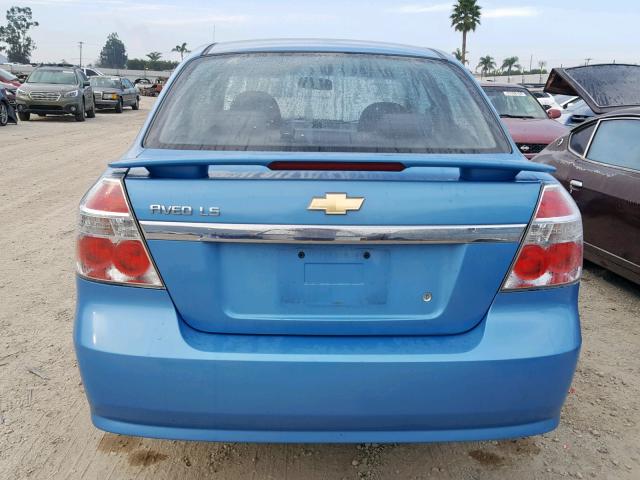 KL1TD56617B143152 - 2007 CHEVROLET AVEO BASE Көк фото 9