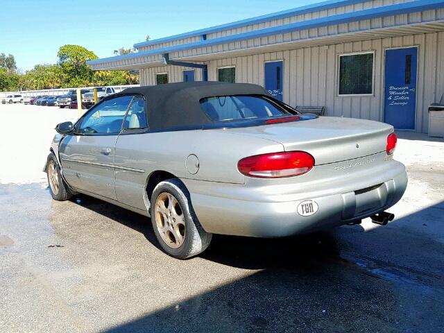 3C3EL55H8XT598607 - 1999 CHRYSLER SEBRING JX BEIGE photo 3