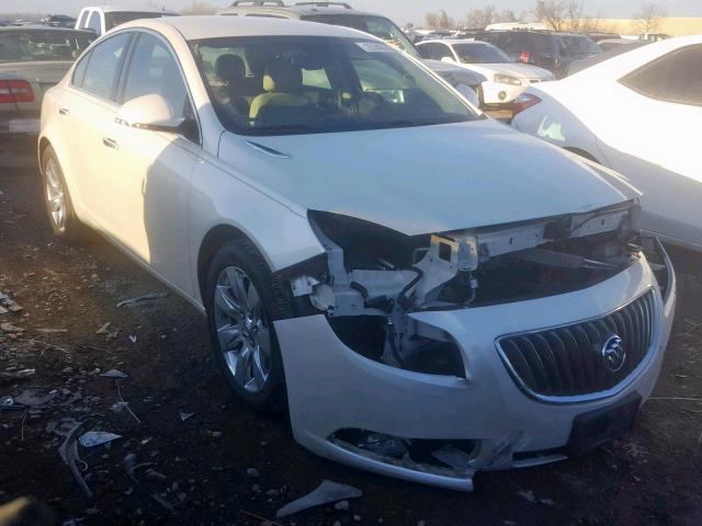 2G4GS5EV9D9154921 - 2013 BUICK REGAL PREM WHITE photo 1