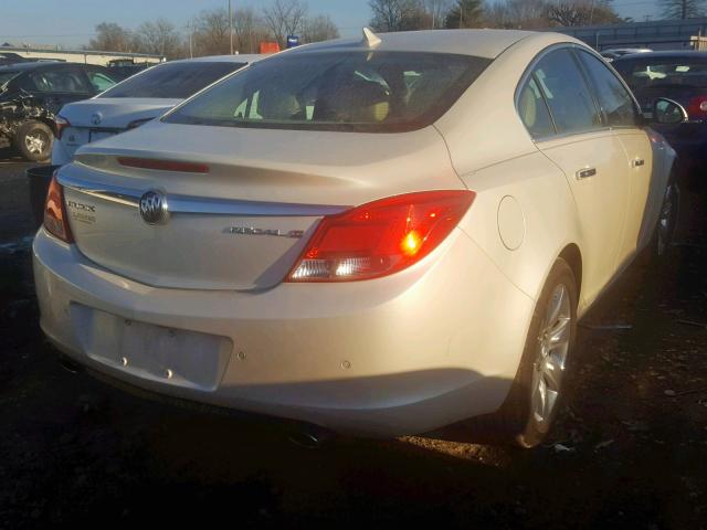 2G4GS5EV9D9154921 - 2013 BUICK REGAL PREM WHITE photo 4