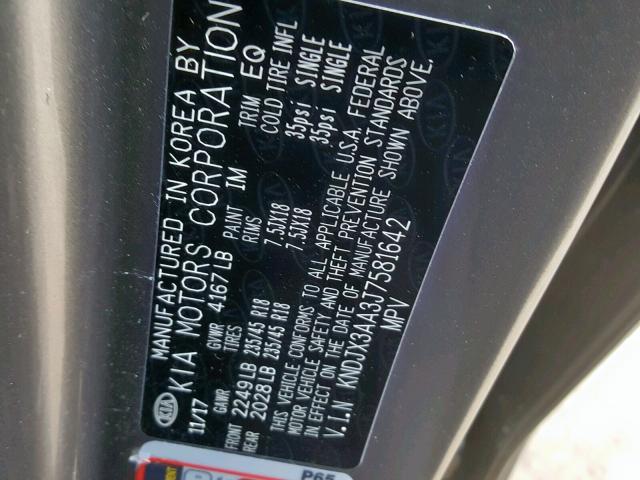 KNDJX3AA3J7581642 - 2018 KIA SOUL ! Boz foto 10