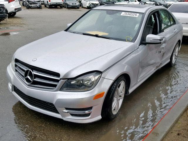 WDDGF4HB5EA966247 - 2014 MERCEDES-BENZ C 250 SILVER photo 2