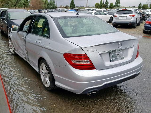 WDDGF4HB5EA966247 - 2014 MERCEDES-BENZ C 250 SILVER photo 3