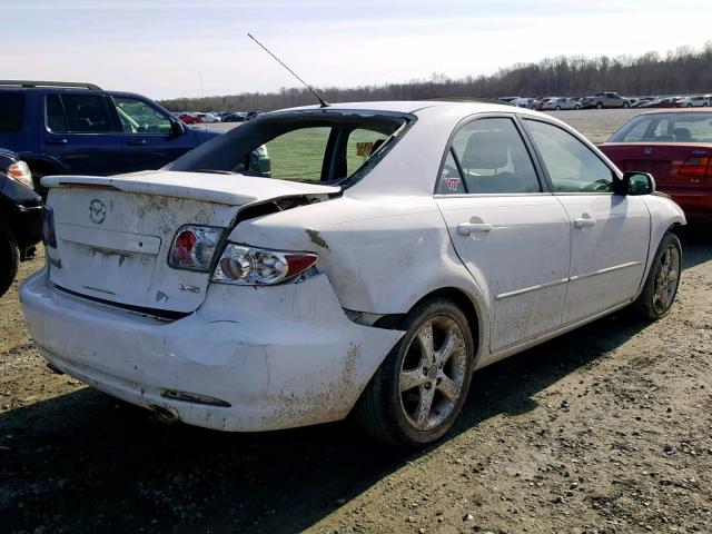 1YVHP80D365M45676 - 2006 MAZDA 6 S WHITE photo 4