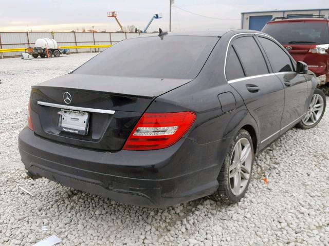 WDDGF4HB0CR222411 - 2012 MERCEDES-BENZ C 250 BLACK photo 4