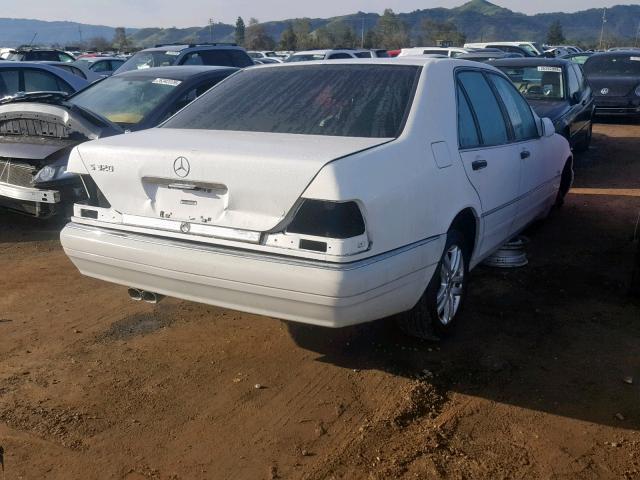 WDBGA32E3TA321873 - 1996 MERCEDES-BENZ S 320W WHITE photo 4