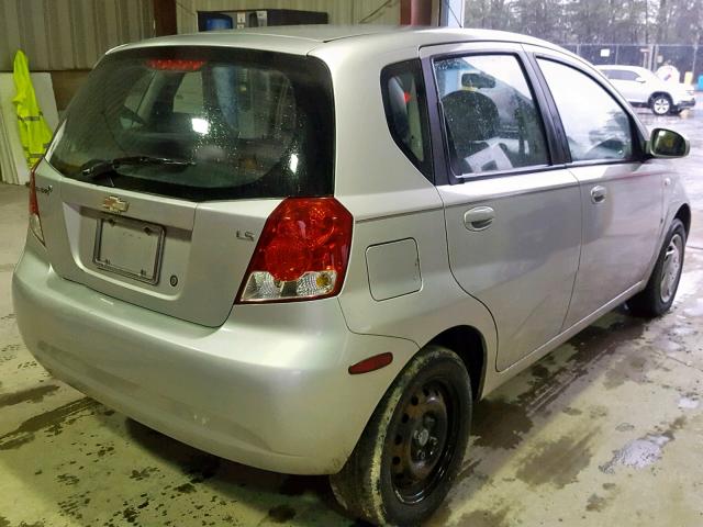 KL1TD66688B089176 - 2008 CHEVROLET AVEO BASE Күміс фото 4