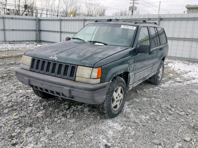 1J4GZ58S3RC189093 - 1994 JEEP GRAND CHER GREEN photo 2