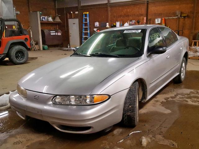 1G3NL52F04C134457 - 2004 OLDSMOBILE ALERO GL SILVER photo 2