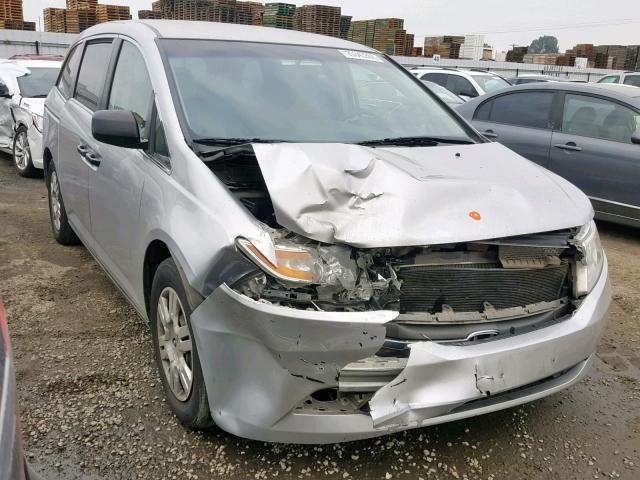 5FNRL5H24BB053662 - 2011 HONDA ODYSSEY LX SILVER photo 1