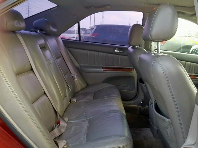 4T1BF32K44U070912 - 2004 TOYOTA CAMRY LE BURGUNDY photo 6