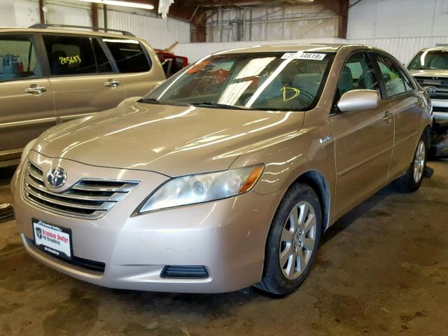 4T1BB46K89U073024 - 2009 TOYOTA CAMRY HYBR GOLD photo 2