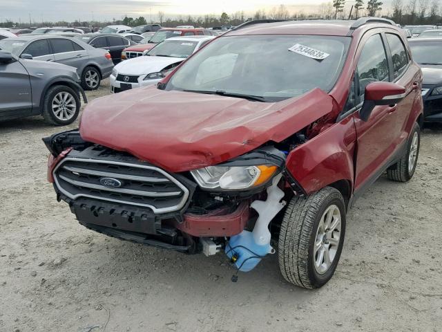 MAJ3P1TE8JC174362 - 2018 FORD ECOSPORT S RED photo 2