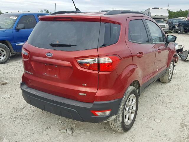 MAJ3P1TE8JC174362 - 2018 FORD ECOSPORT S RED photo 4