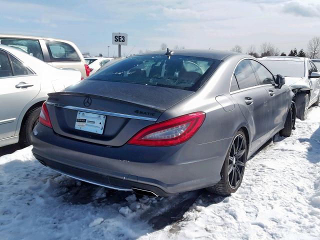 WDDLJ9BB6DA074364 - 2013 MERCEDES-BENZ CLS 550 4M GRAY photo 4