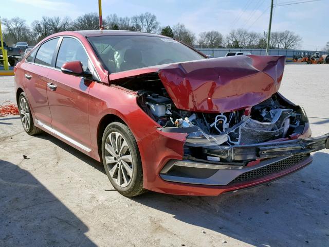 5NPE34AF8GH426703 - 2016 HYUNDAI SONATA SPO RED photo 1