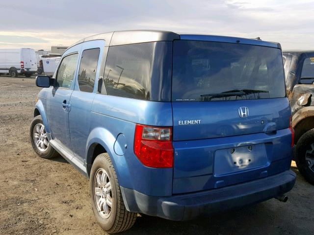 5J6YH27707L012789 - 2007 HONDA ELEMENT EX BLUE photo 3