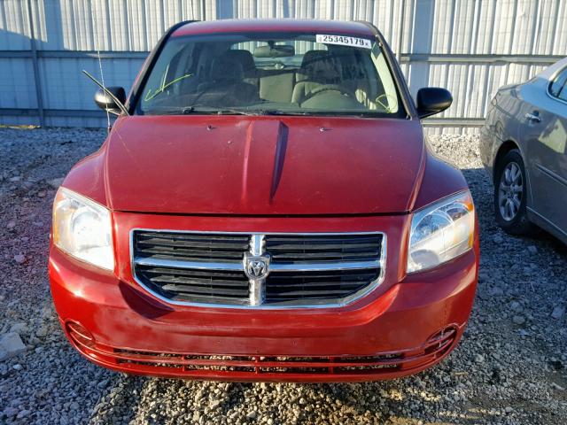 1B3HB48B07D544027 - 2007 DODGE CALIBER SX RED photo 9