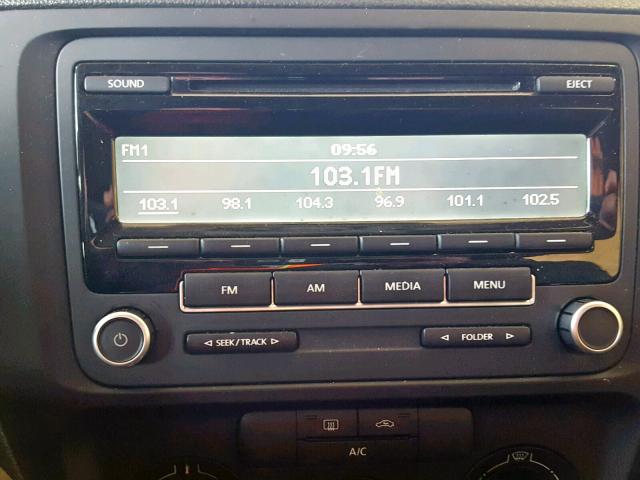 3VW2K7AJ3DM431189 - 2013 VOLKSWAGEN JETTA BASE WHITE photo 9