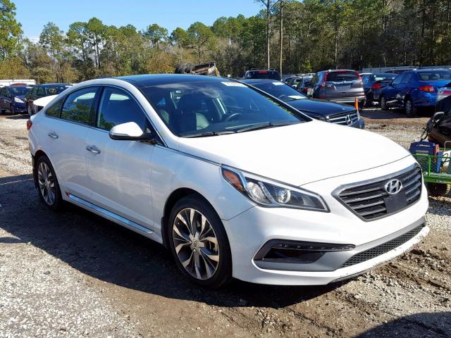 5NPE34AB8FH177072 - 2015 HYUNDAI SONATA SPO WHITE photo 1