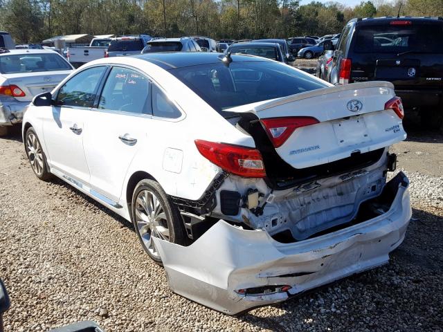 5NPE34AB8FH177072 - 2015 HYUNDAI SONATA SPO WHITE photo 3