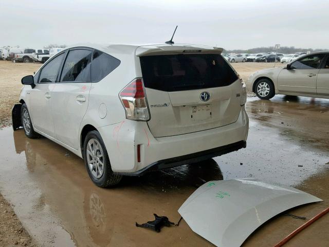 JTDZN3EU9FJ027402 - 2015 TOYOTA PRIUS V WHITE photo 3