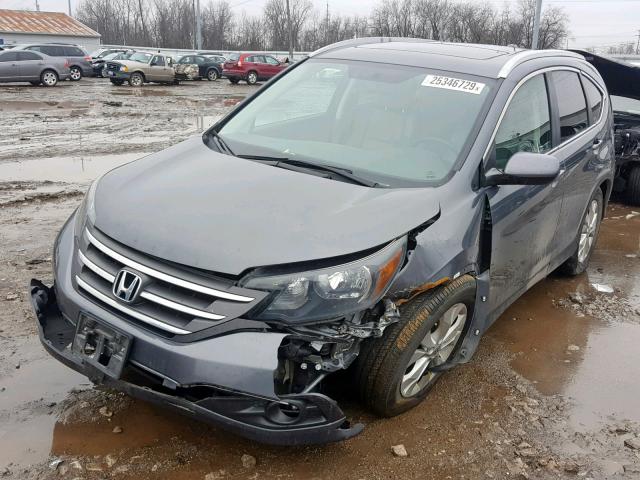 5J6RM4H72CL000101 - 2012 HONDA CR-V EXL GRAY photo 2